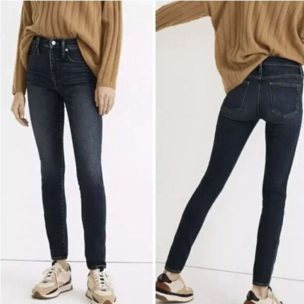 New Madewell Petite 10" High-Rise Skinny Jeans Marengo‎ Wash, 26P